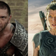 Dave Bautista in The Scorpion King 3 and Milla Jovovich in Monster Hunter, perhaps a reasonable facsimile of what we’ll see in the movie.